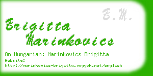 brigitta marinkovics business card